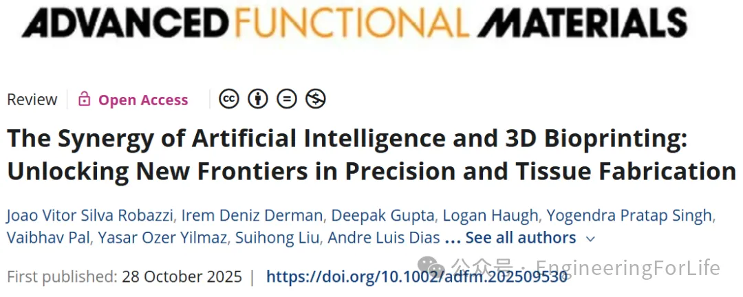 3D生物打印“开挂”了？AI助力解锁精准医疗新密码
