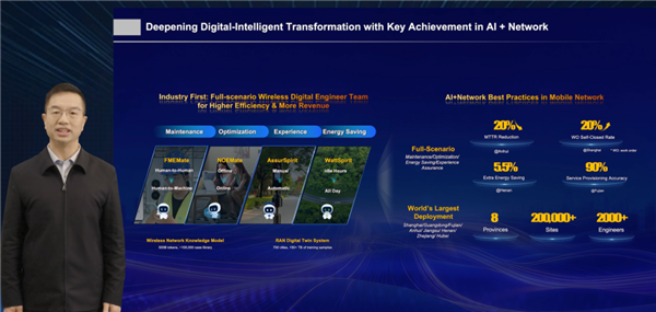 华为重磅突破！全球首个无线网络智能体落地 40万个5G基站焕新