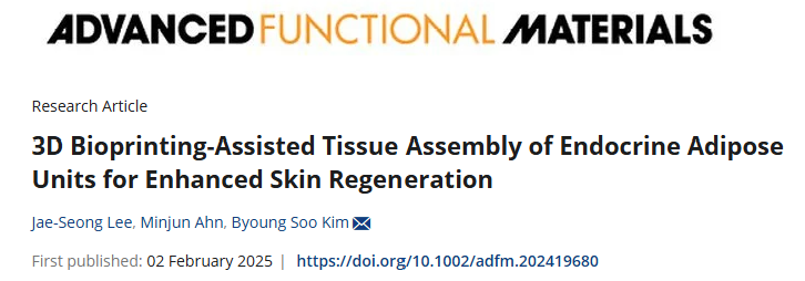 通过3D打印脂肪组织改善和加快伤口愈合