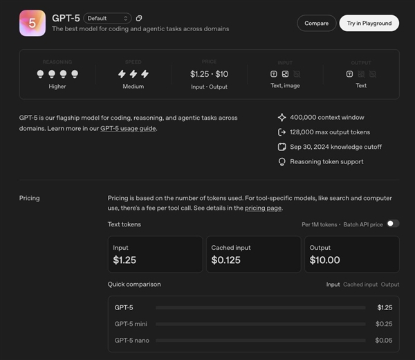 OpenAI正式发布GPT-5模型：面向所有用户开放 更像人类专家