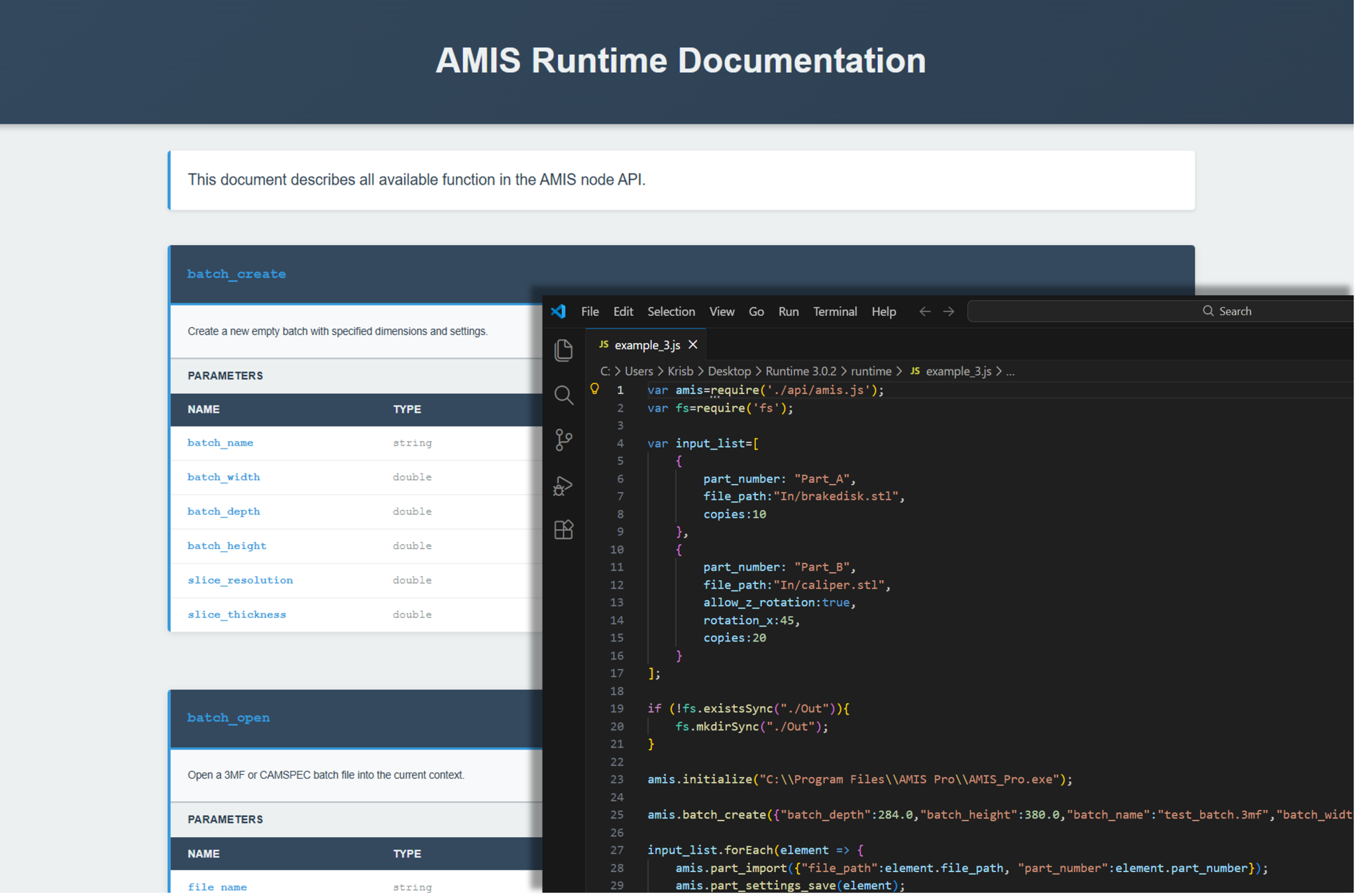 AMISRuntime 通过连接到 AMIS Pro 的Node.js API 提供对构建准备工作的程序化控制 AMISRuntime 通过连接到 AMIS Pro 的Node.js API 提供对构建准备工作的程序化控制
