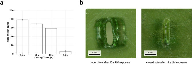 优化微孔3D打印的紫外曝光时间