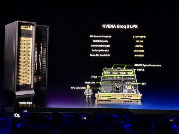NVIDIA创造全新Groq 3 LPU:500MB SRAM高速缓存 7倍带宽碾压HBM4