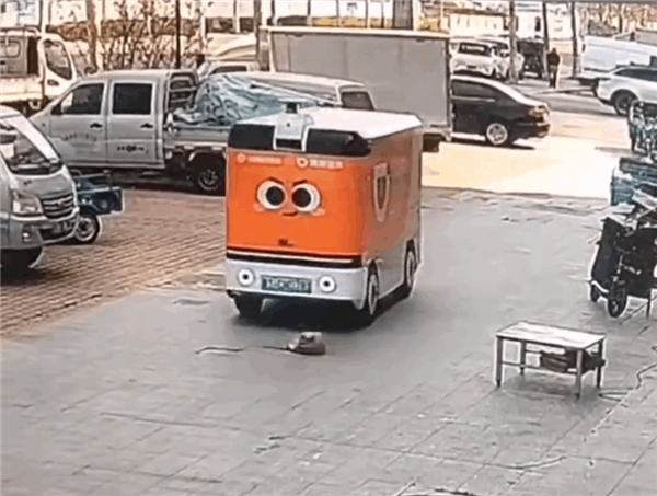 小狗躺路上睡觉 无人送货车未识别从其身上碾过！如何判责引热议