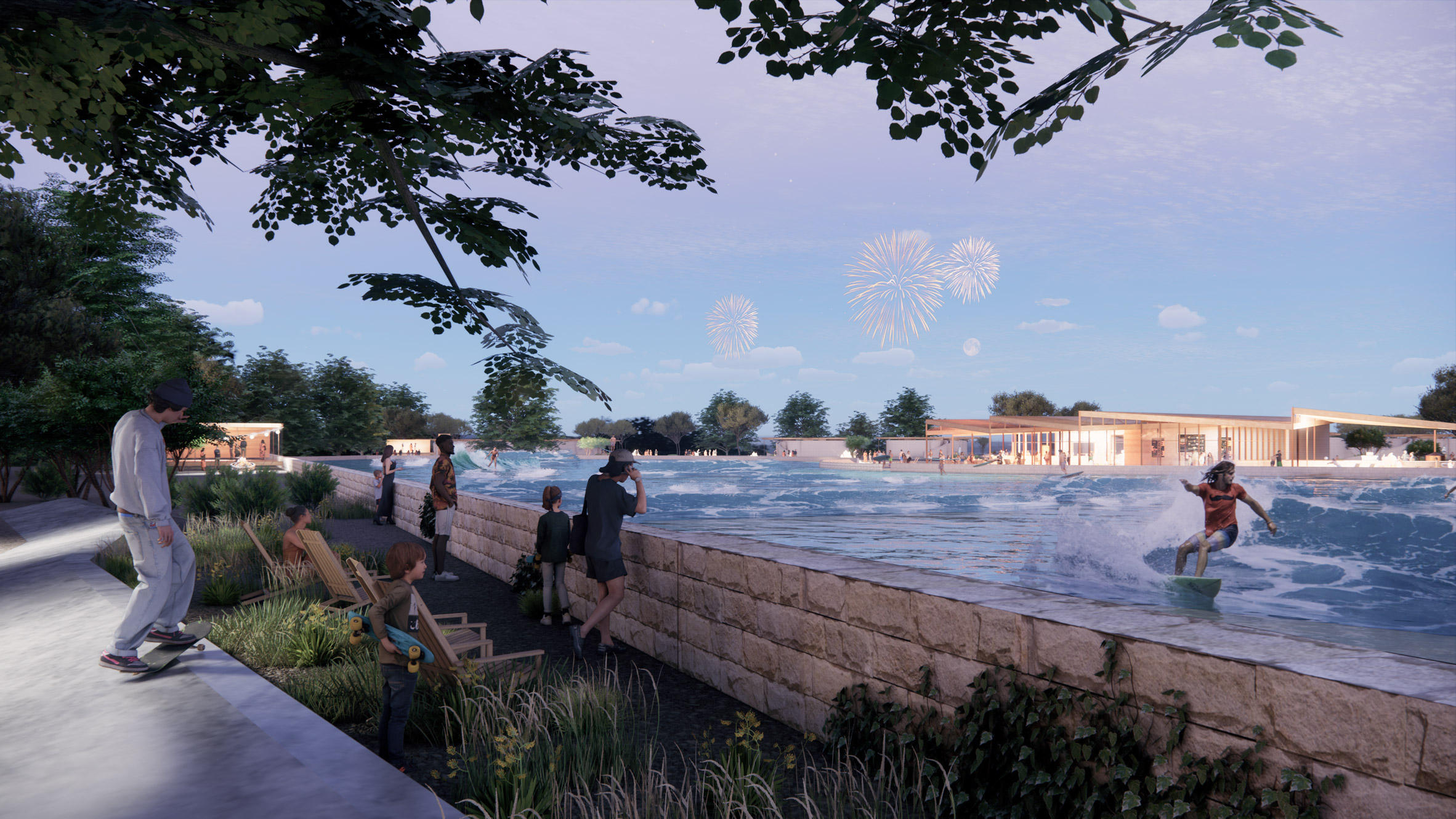 它以韦科冲浪中心原有的造浪池和其它户外活动为基础