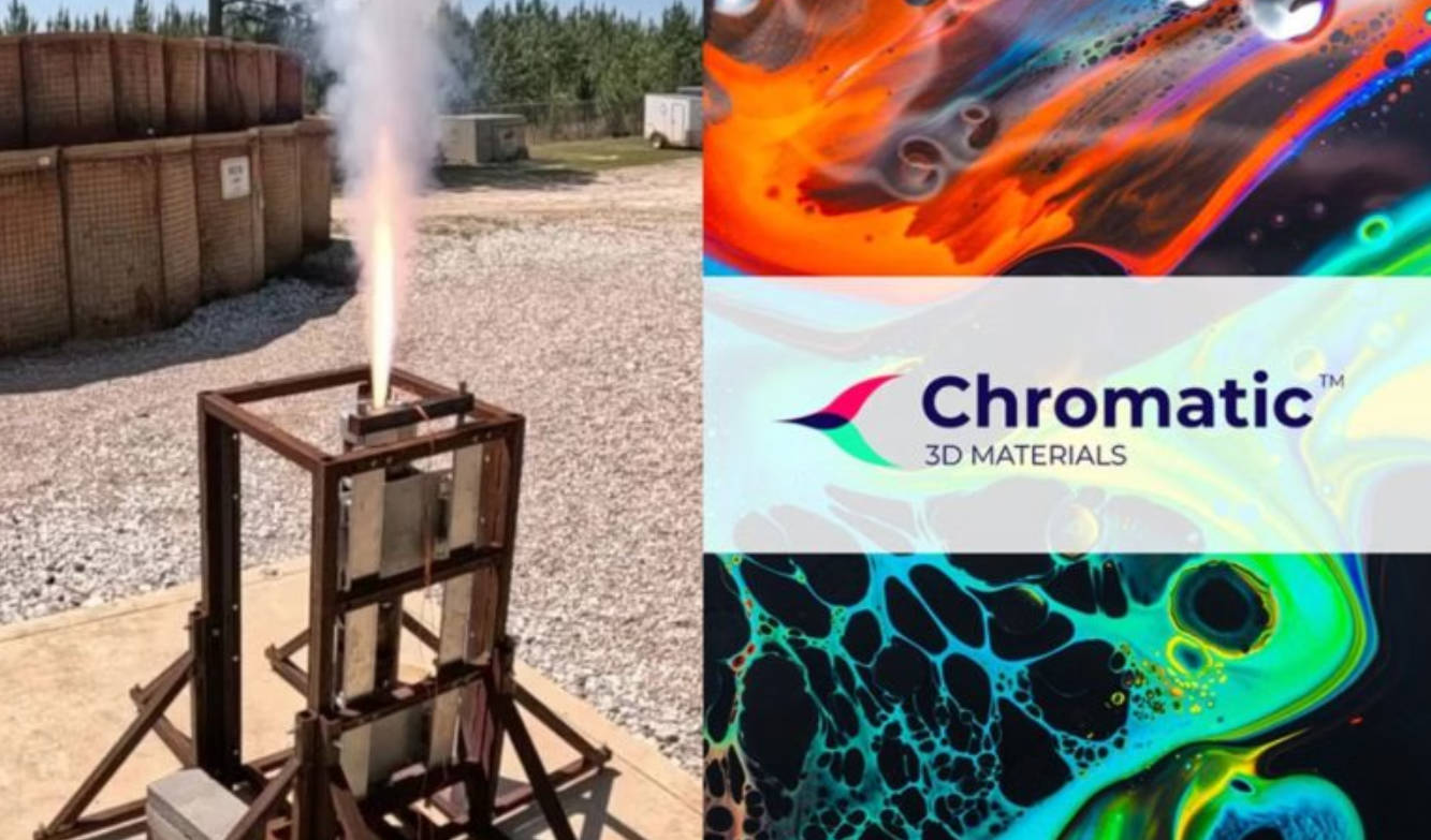 Chromatic 3D Materials完成3D打印火箭推进剂静态点火测试