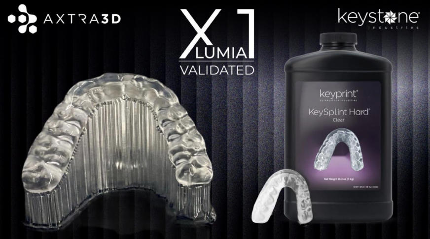 能打透明夹板了：Axtra3D Lumia X1验证KeySplint Hard Clear树脂